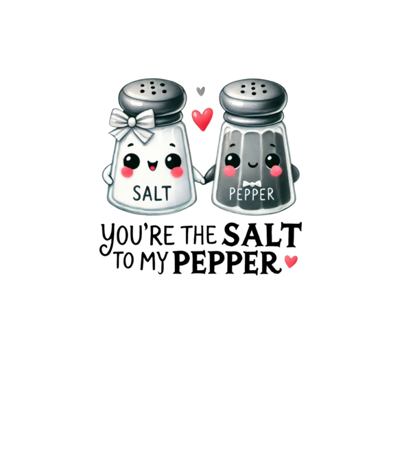 Salt to my Pepper model alb pe tricou