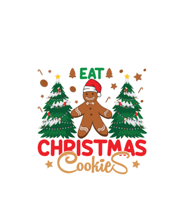 Life is short - eat christmas cookies model alb pe tricou