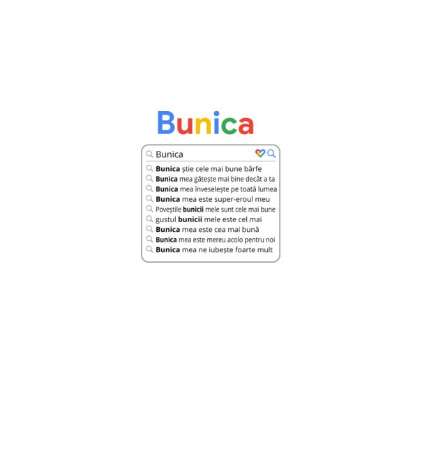 căutare Google Bunica model negru pe tricou