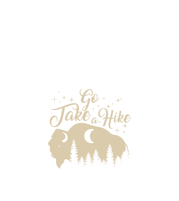 Go take a hike buffalo model negru pe tricou