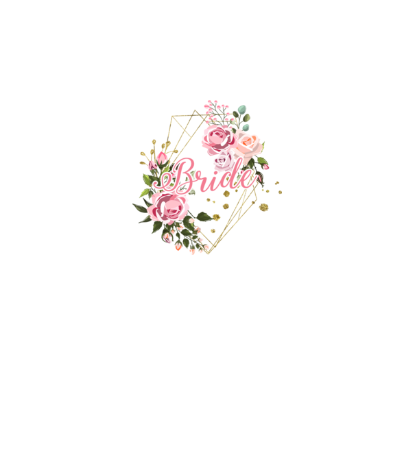 BRIDE roses floral model alb pe tricou
