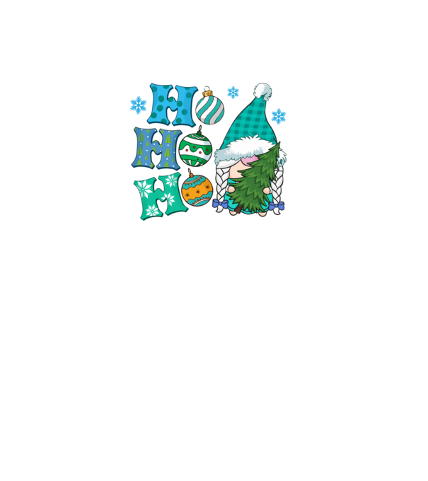 Ho-ho-ho gnome model albastru regal pe tricou