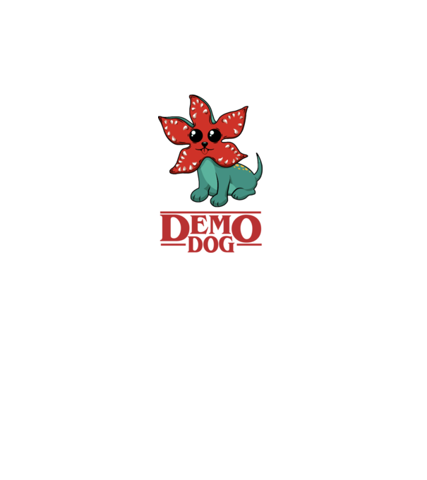 cute demodog model turcoaz pe tricou