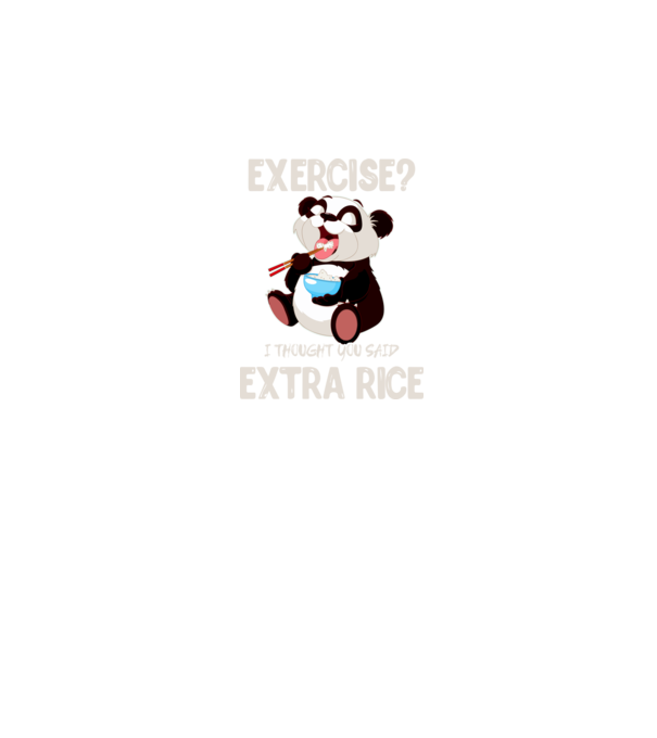 Exercise panda light model negru pe tricou