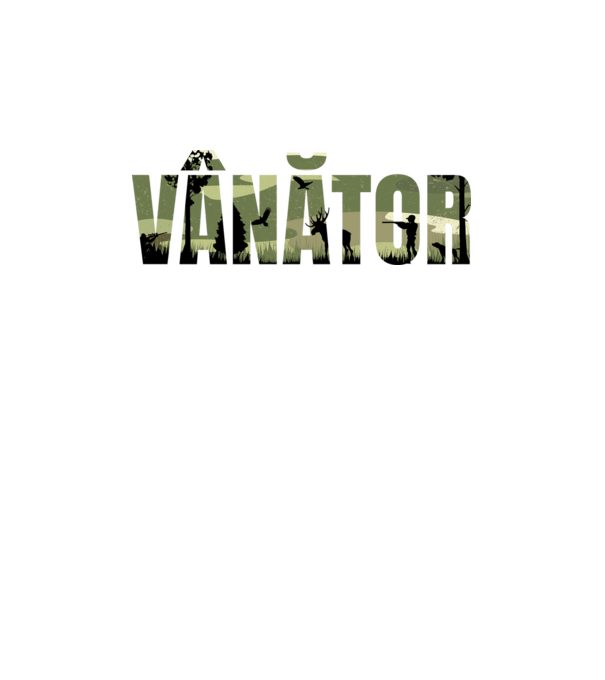 VÂNĂTOR model negru pe tricou