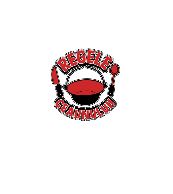 Regele - ceaunului! model alb pe tricou