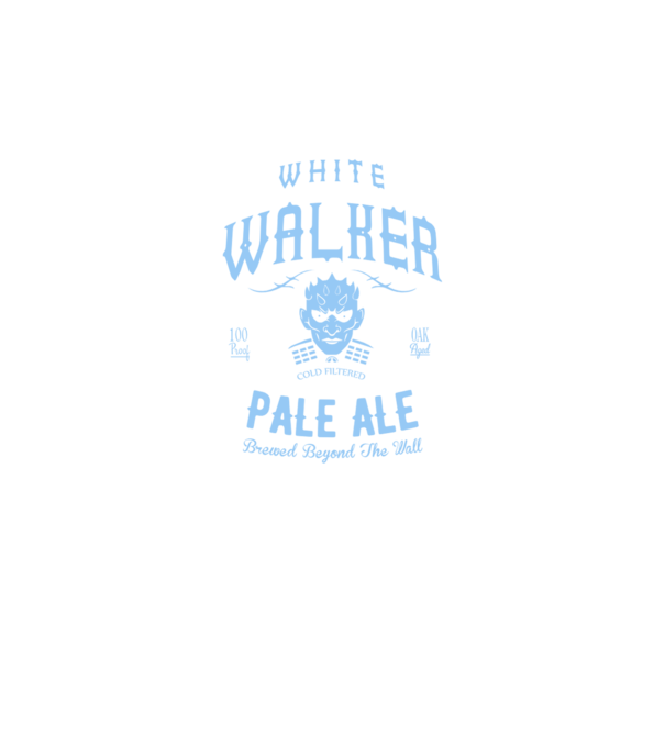 White Walker Pale Ale model negru pe tricou
