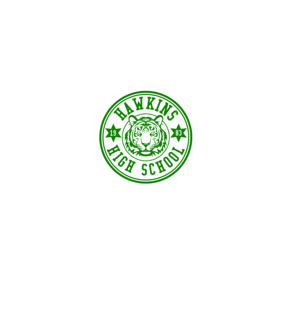 hawkins high school model gri pe tricou