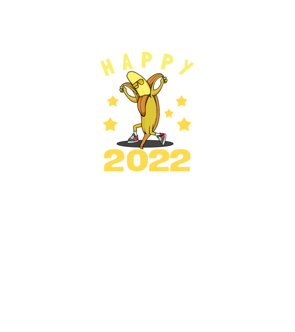 Happy new year Banana model negru pe tricou