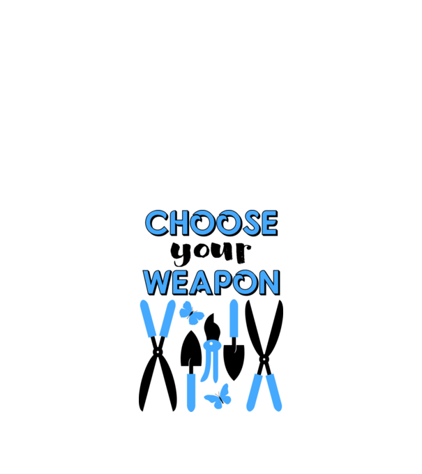 Choose your weapon model alb pe tricou