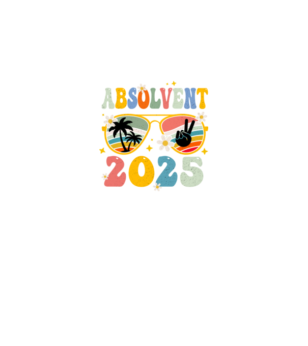 Absolvent 2025 model negru pe tricou