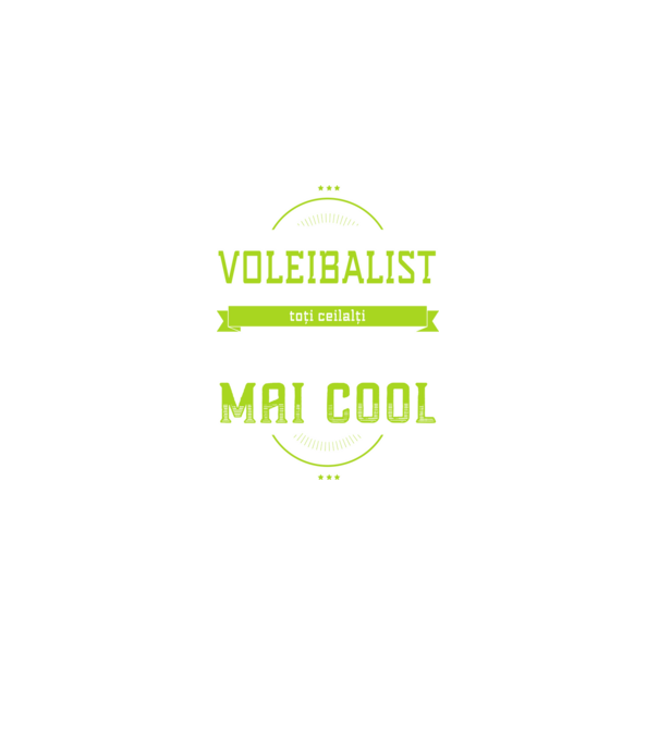Sunt un voleibalist, la fel ca toți ceilalți, dar mult mai cool model negru pe tricou