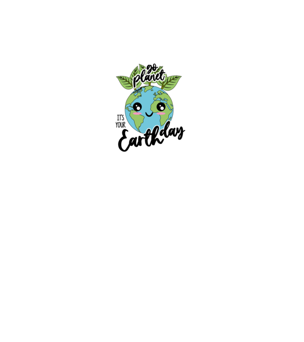 Go planet its your earth day model alb pe tricou