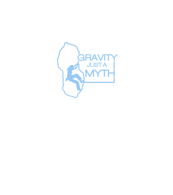 Gravity just a myth model negru pe tricou