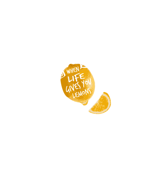 When life gives you lemons... model albastru regal pe tricou