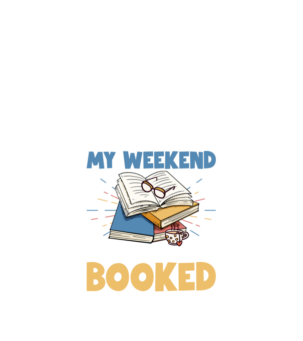 My weekend booked model negru pe tricou