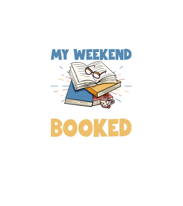 My weekend booked model negru pe tricou