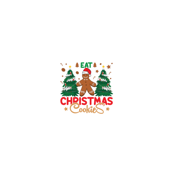 Life is short - eat christmas cookies model negru pe tricou