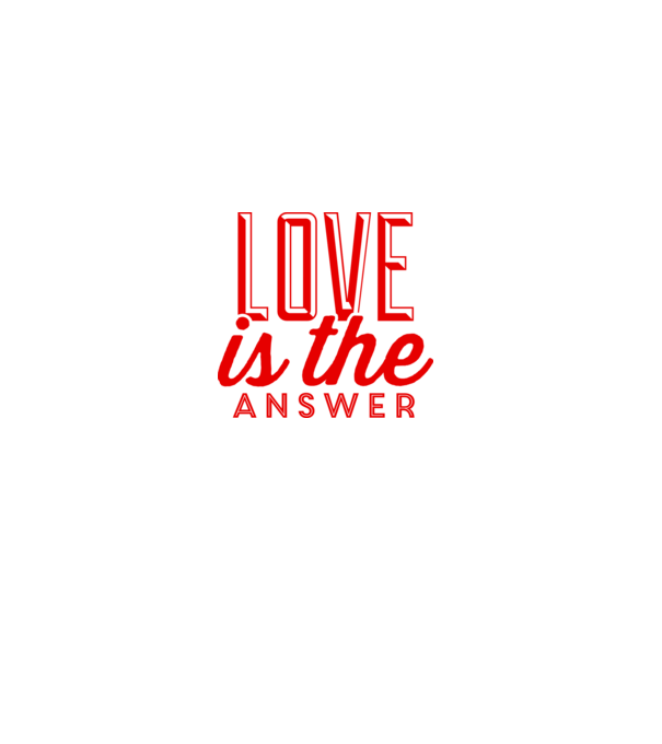 love in answer model negru pe tricou