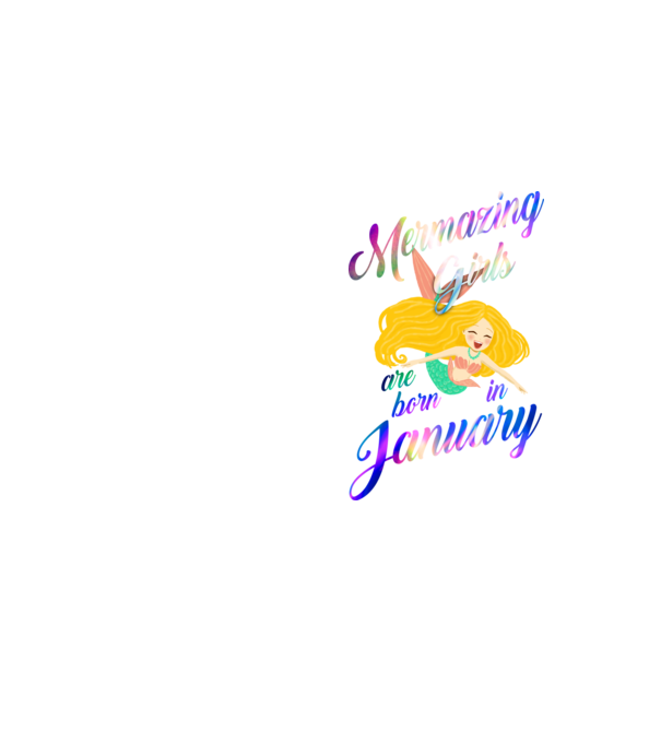 Mermazing girls are born january model galben neon pe tricou