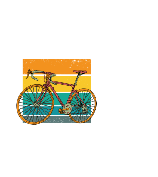 Retro bike model negru pe tricou