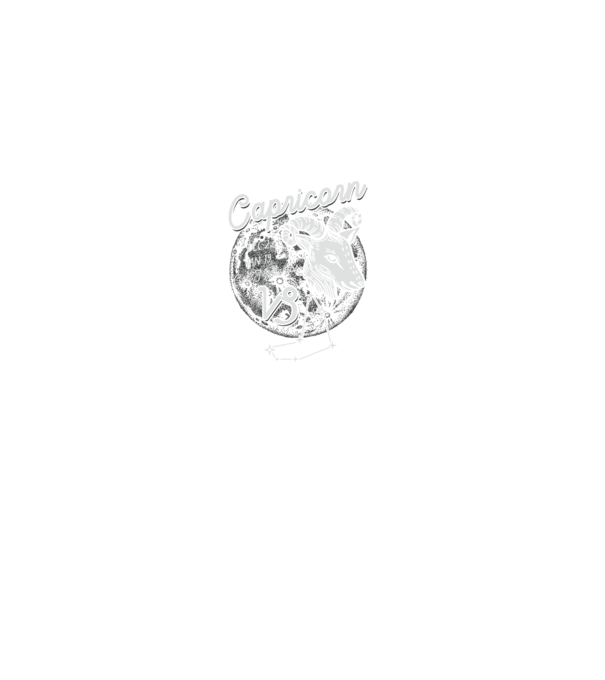 Zodiac bărbat CAPRICORN retro model negru pe tricou