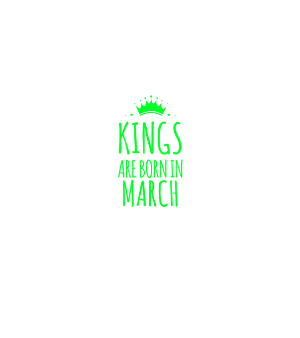 Kings are born in - March model albastru regal pe tricou
