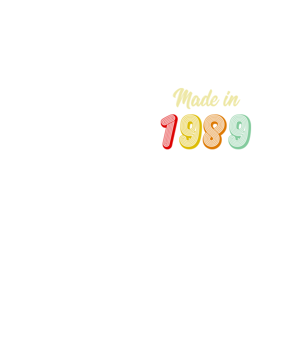 made in 1989 retro model galben neon pe tricou