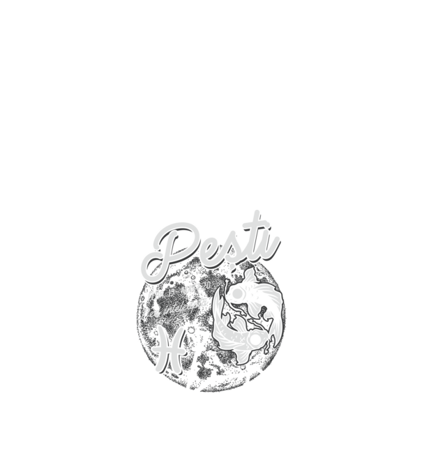 Zodiac femeie PEȘTI retro model negru pe tricou