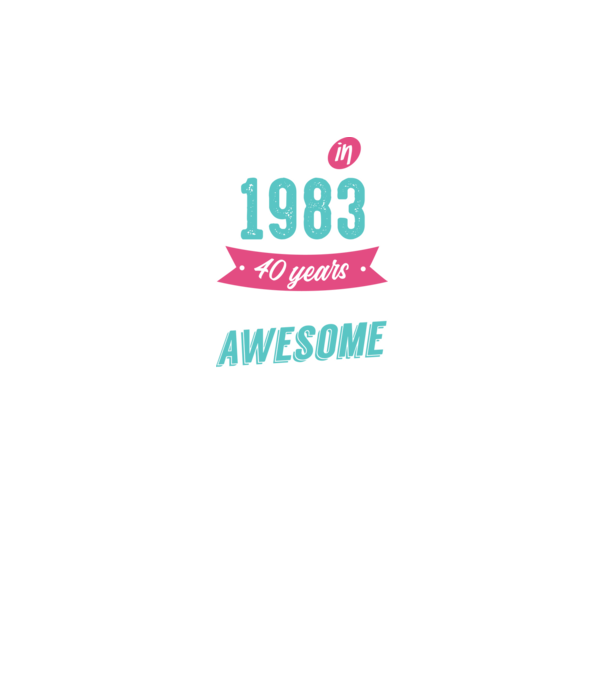 Made in 1983 model negru pe tricou