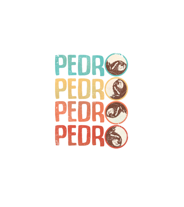 Pedro Pedro retro model alb pe tricou