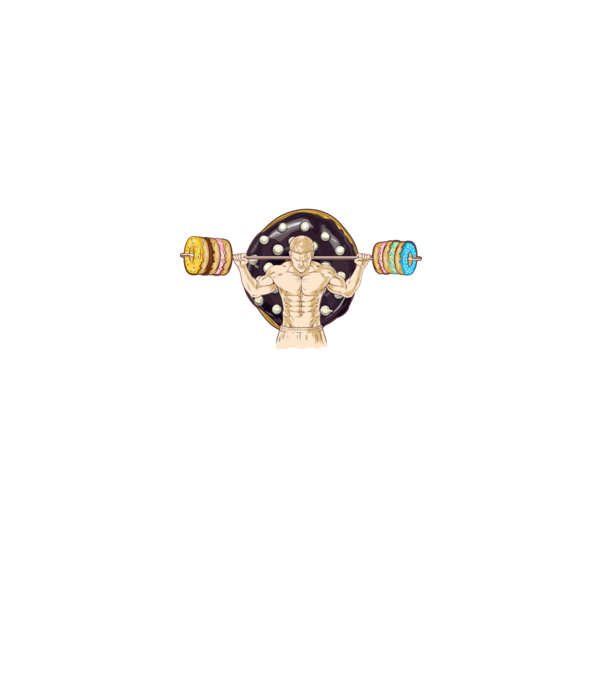 Powered by donuts model negru pe tricou