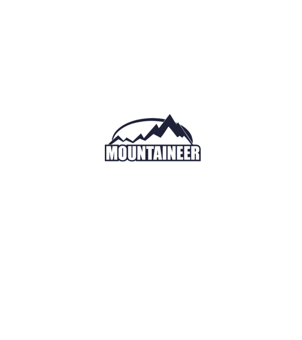 mountaineer model alb pe tricou