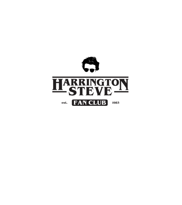 steve harrington fan club model alb pe tricou