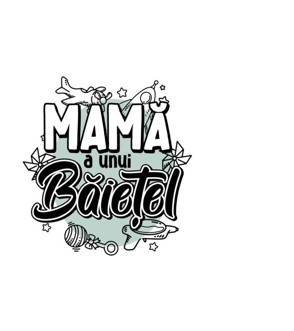 Mamă a unui băiețel model albastru deschis pe tricou