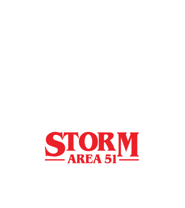 storm area 51 stranger model negru pe tricou
