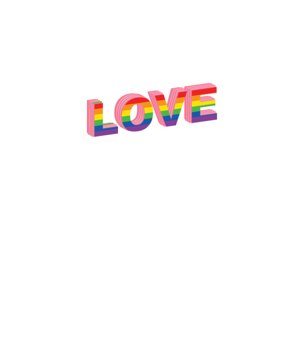 Love pride model alb pe tricou