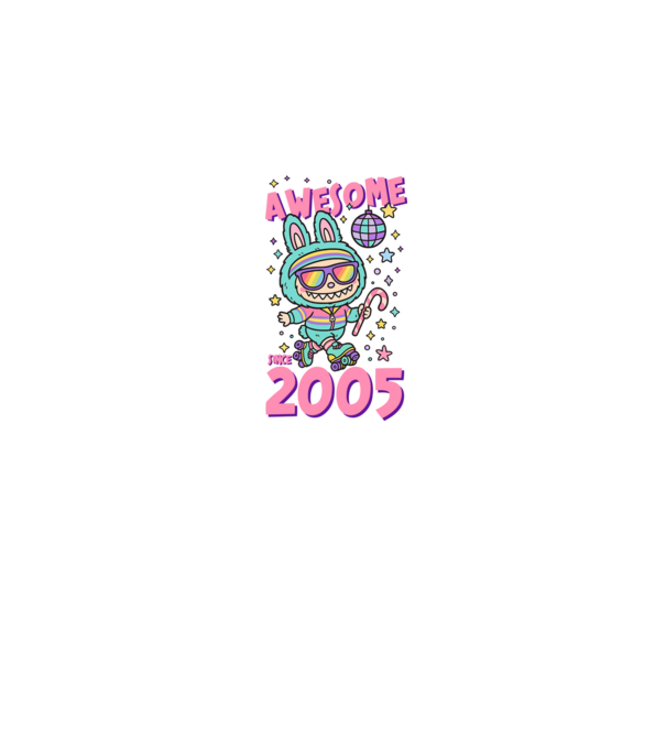 Awesome since 2005 - Labubu model negru pe tricou