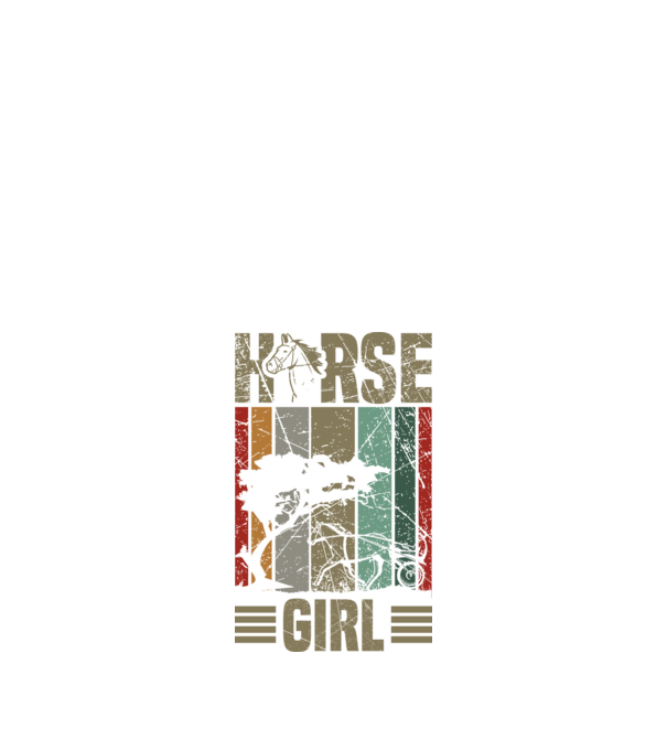 Horse girl model negru pe tricou