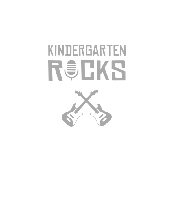 Kindergarten rocks model negru pe tricou