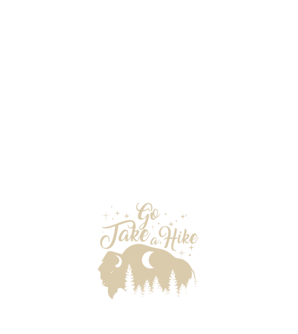 Go take a hike buffalo model negru pe tricou