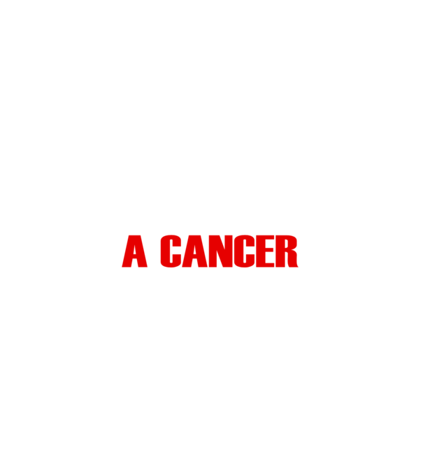 Piss of a CANCER model negru pe tricou