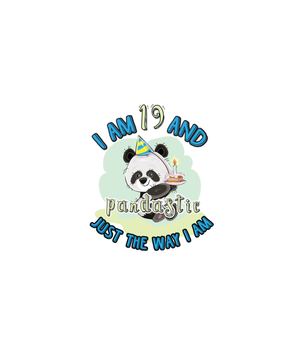 PANDASTIC 19 model alb pe tricou