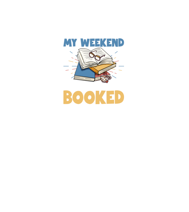 My weekend booked model negru pe tricou