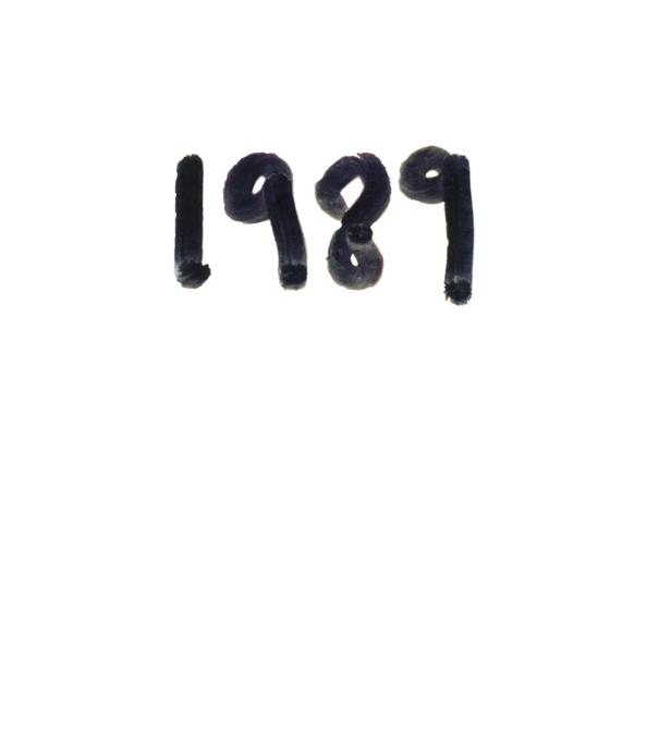 Taylor Swift 1989 text model alb pe tricou