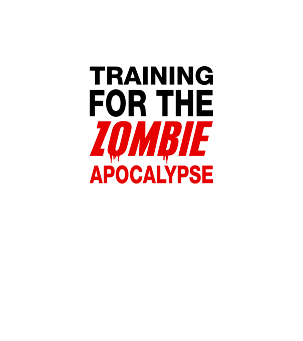 training for the zombie apocalypse model galben neon pe tricou