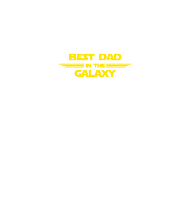 Best dad in the galaxy model negru pe tricou