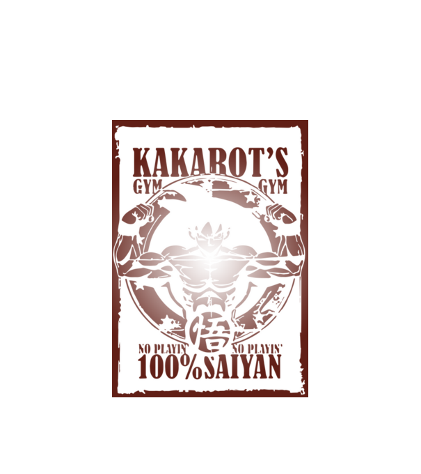 kakarots gym dragonball model alb pe tricou