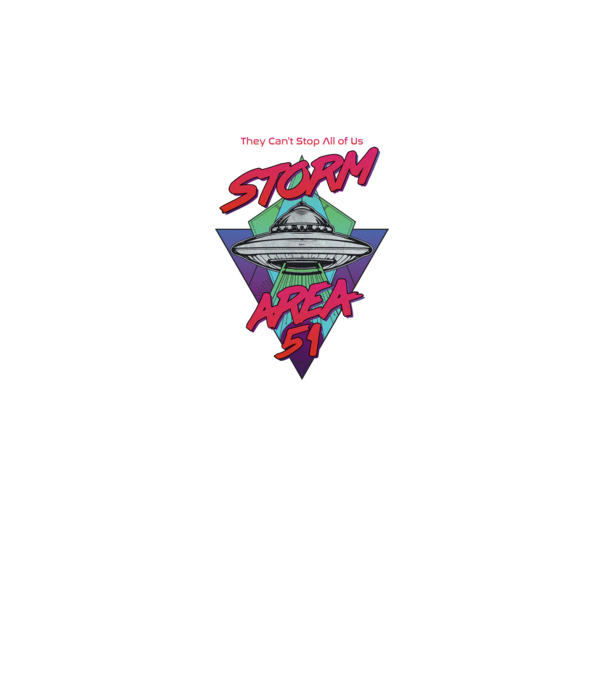 storm area 51 ufo model alb pe tricou