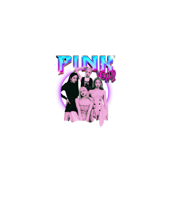 BLACKPINK pink venom model negru pe tricou